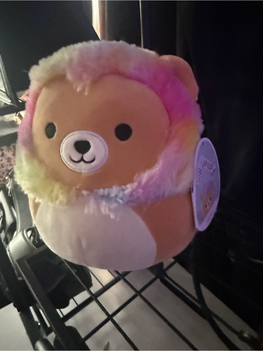 Squishmallows Rainbow Pastel lion Plush - Pink, Yellow, Blue